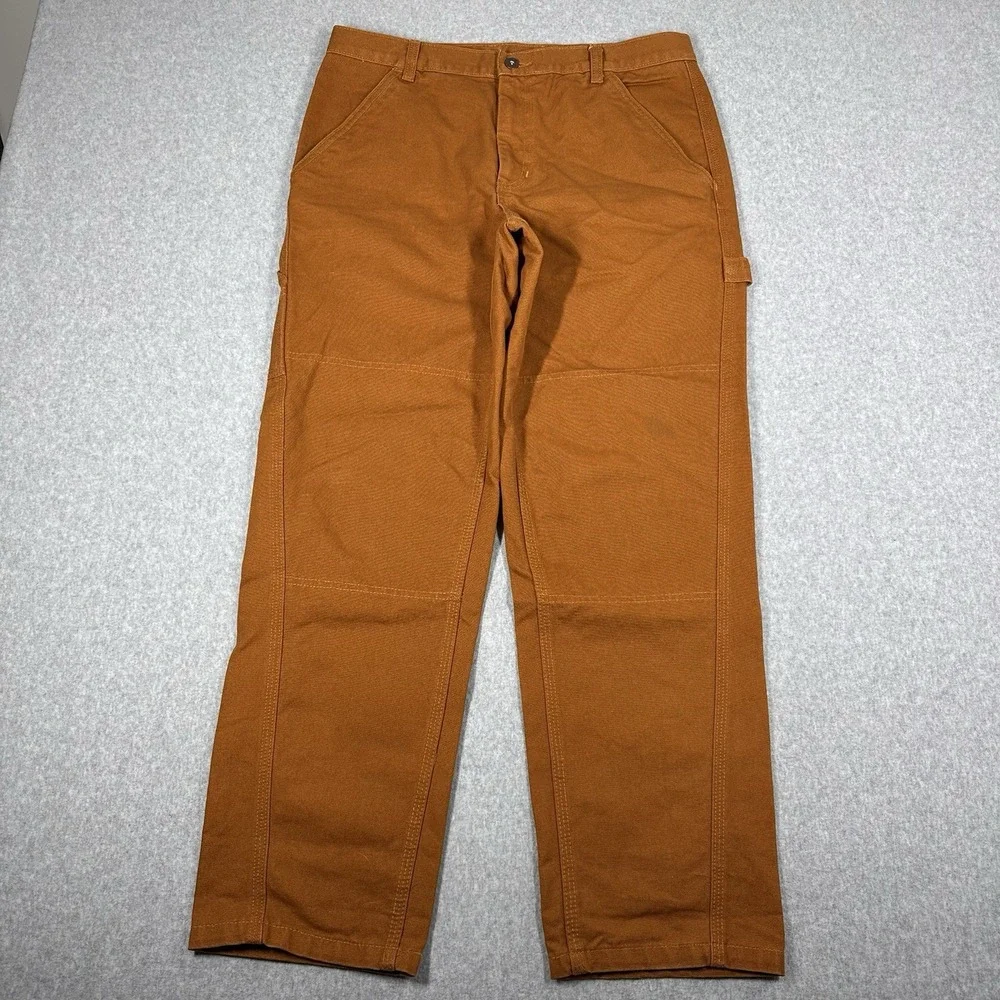 The North Face Canvas Double Knee Carpenter Pants Men's 32x30(34W) Burnt Orange